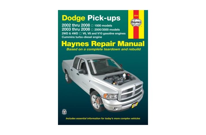 Workshop manual Dodge Full-size PU 2002-08