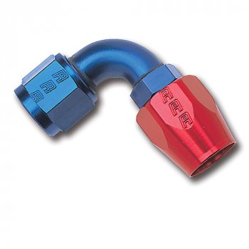 Red/Blue 90 Full Flow Hose End