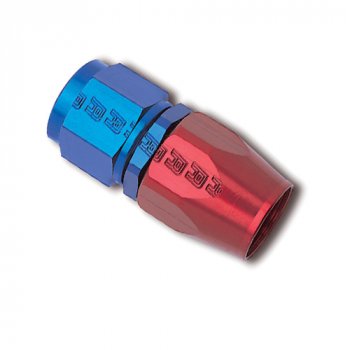 Red/Blue Straight Full Flow Hose End
