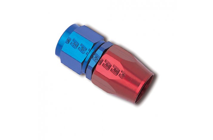 Red/Blue Straight Full Flow Hose End
